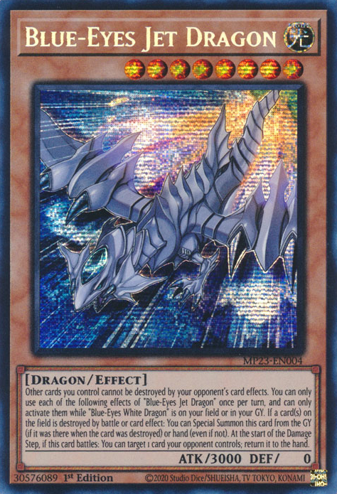 Blue-Eyes Jet Dragon [MP23-EN004] Prismatic Secret Rare | Pegasus Games WI