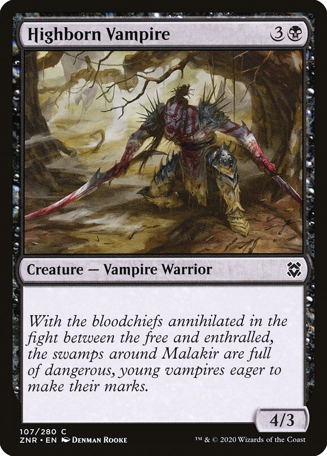 Highborn Vampire [Zendikar Rising] | Pegasus Games WI