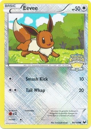 Eevee (84/108) (City Championship Promo) [Black & White: Dark Explorers] | Pegasus Games WI