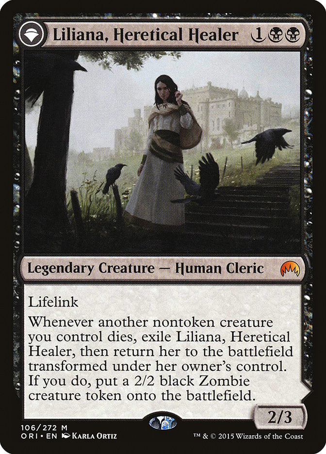 Liliana, Heretical Healer // Liliana, Defiant Necromancer [Magic Origins] | Pegasus Games WI