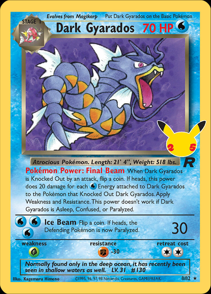 Dark Gyarados (8/82) [Celebrations: 25th Anniversary - Classic Collection] | Pegasus Games WI