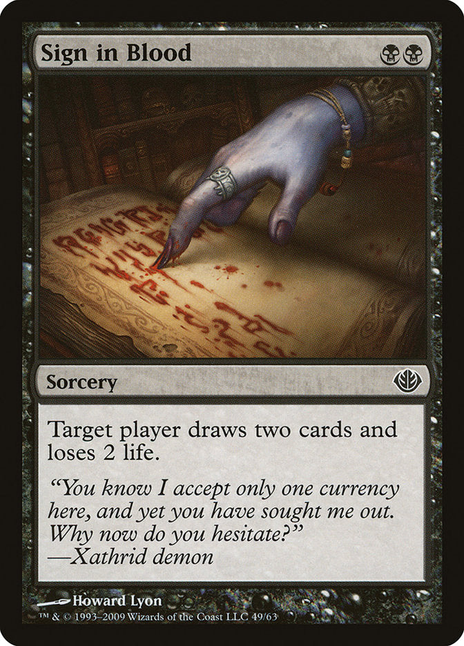 Sign in Blood [Duel Decks: Garruk vs. Liliana] | Pegasus Games WI