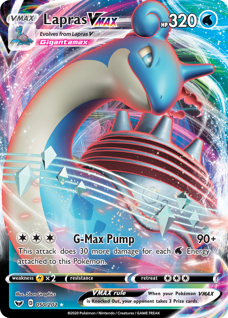 Lapras VMAX (050/202) [Sword & Shield: Base Set] | Pegasus Games WI