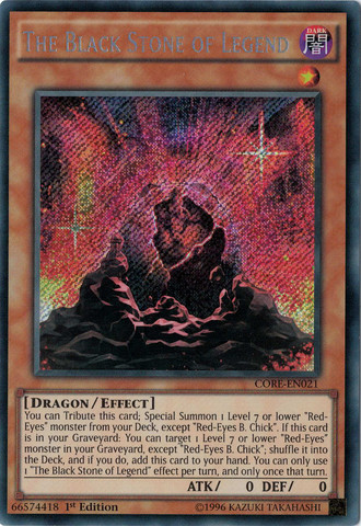 The Black Stone of Legend [CORE-EN021] Secret Rare | Pegasus Games WI