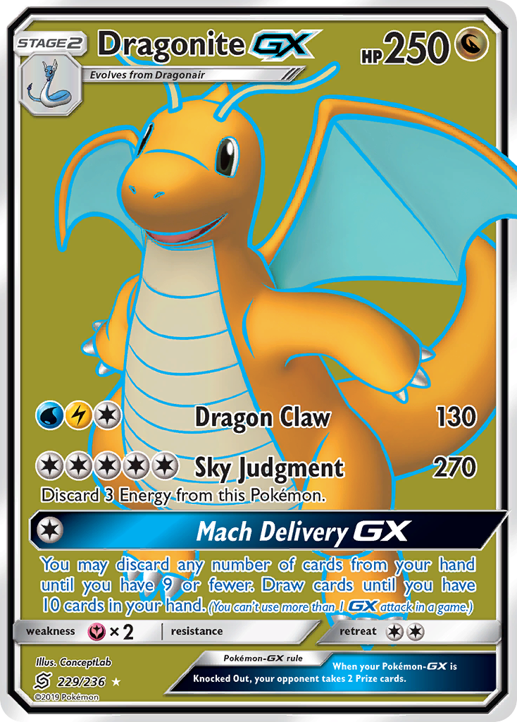 Dragonite GX (229/236) [Sun & Moon: Unified Minds] | Pegasus Games WI