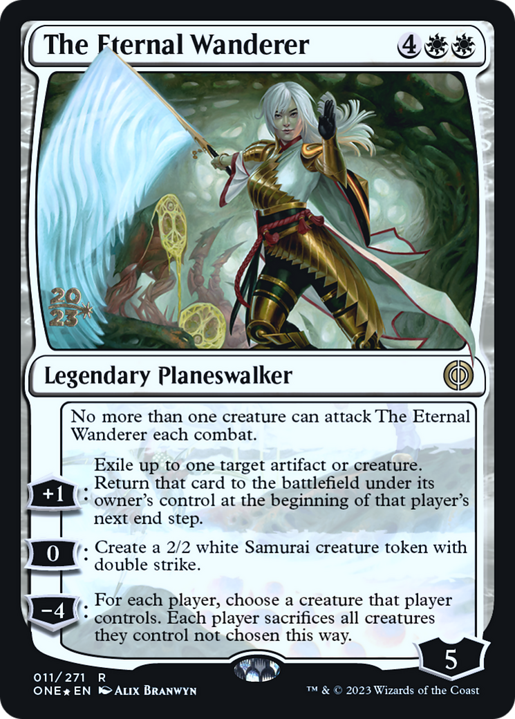 The Eternal Wanderer [Phyrexia: All Will Be One Prerelease Promos] | Pegasus Games WI