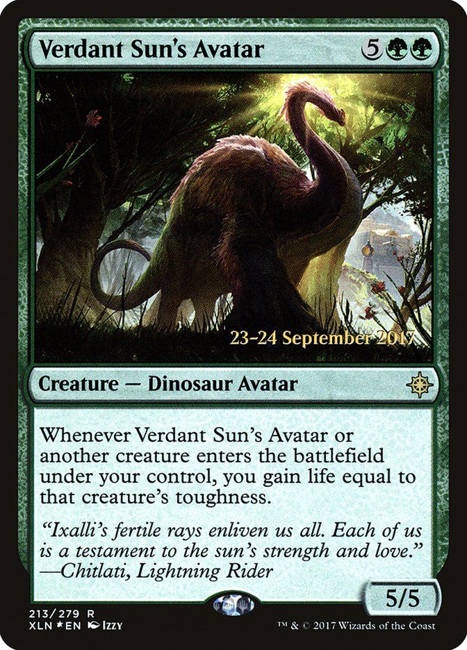 Verdant Sun's Avatar [Ixalan Prerelease Promos] | Pegasus Games WI