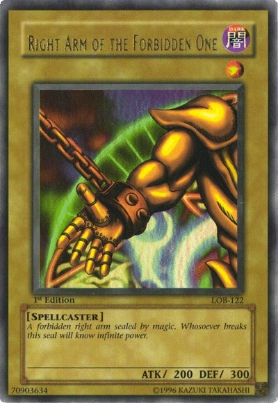 Right Arm of the Forbidden One [LOB-122] Ultra Rare | Pegasus Games WI