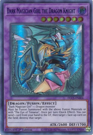 Dark Magician Girl the Dragon Knight (Alternate Art) (Green) [DLCS-EN006] Ultra Rare | Pegasus Games WI