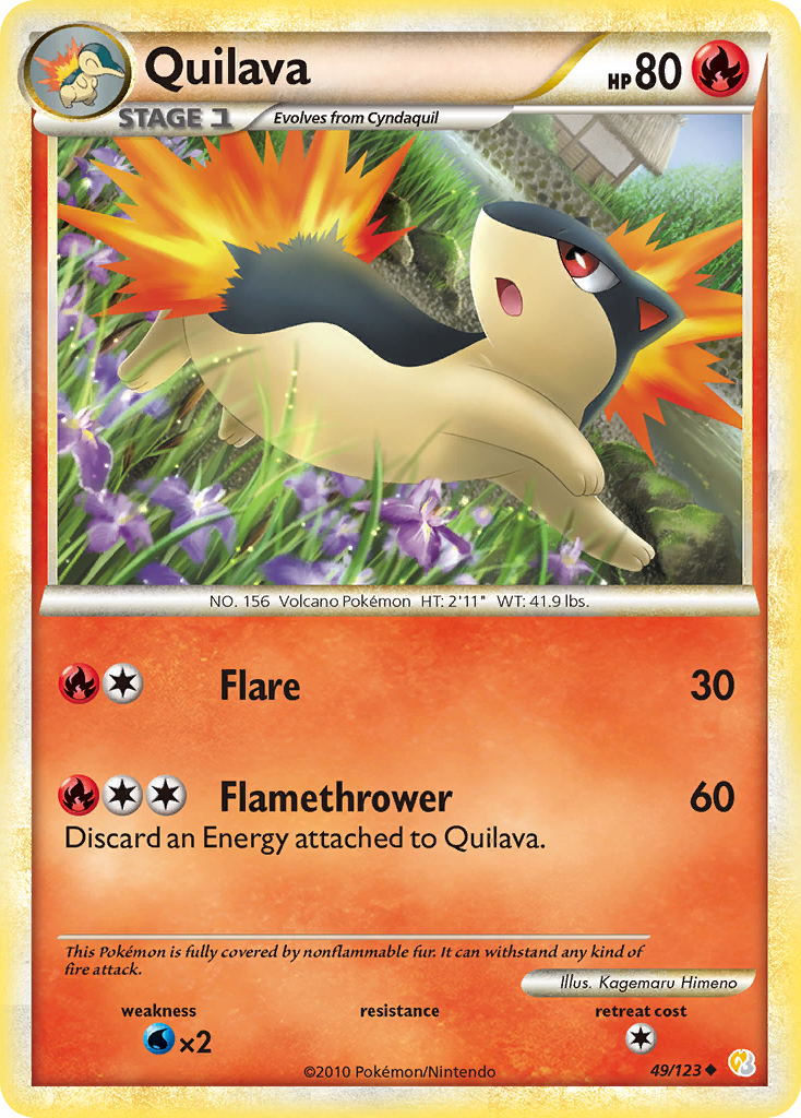 Quilava (49/123) [HeartGold & SoulSilver: Base Set] | Pegasus Games WI