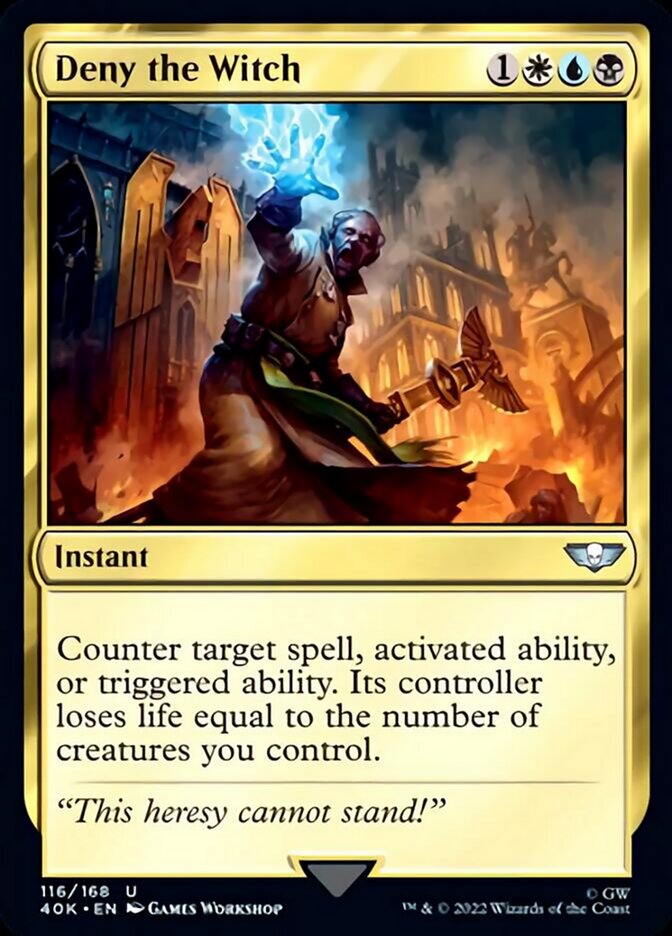 Deny the Witch (Surge Foil) [Warhammer 40,000] | Pegasus Games WI