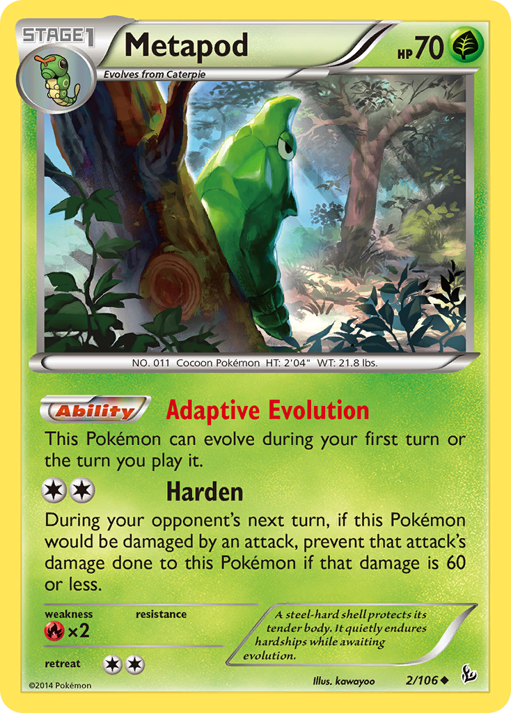 Metapod (2/106) [XY: Flashfire] | Pegasus Games WI