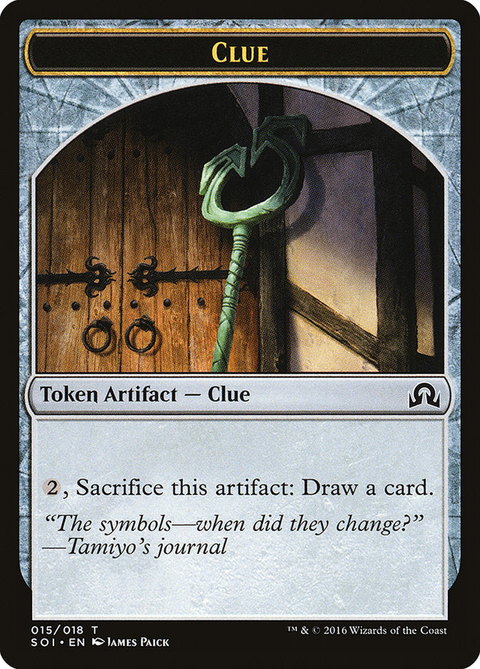 Clue Token (015/018) [Shadows over Innistrad Tokens] | Pegasus Games WI