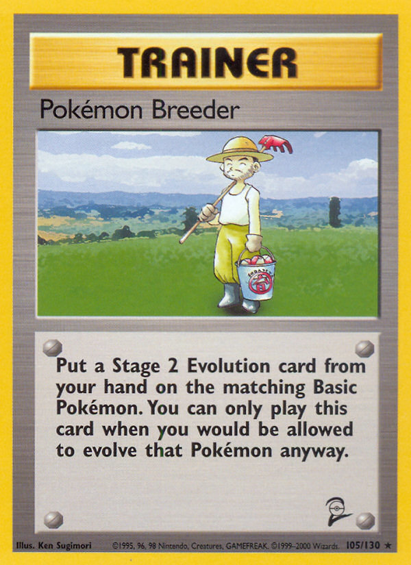 Pokemon Breeder (105/130) [Base Set 2] | Pegasus Games WI