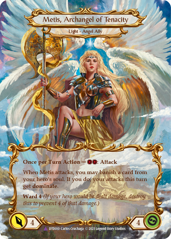 Figment of Tenacity // Metis, Archangel of Tenacity (Marvel) [DTD010] (Dusk Till Dawn)  Cold Foil | Pegasus Games WI