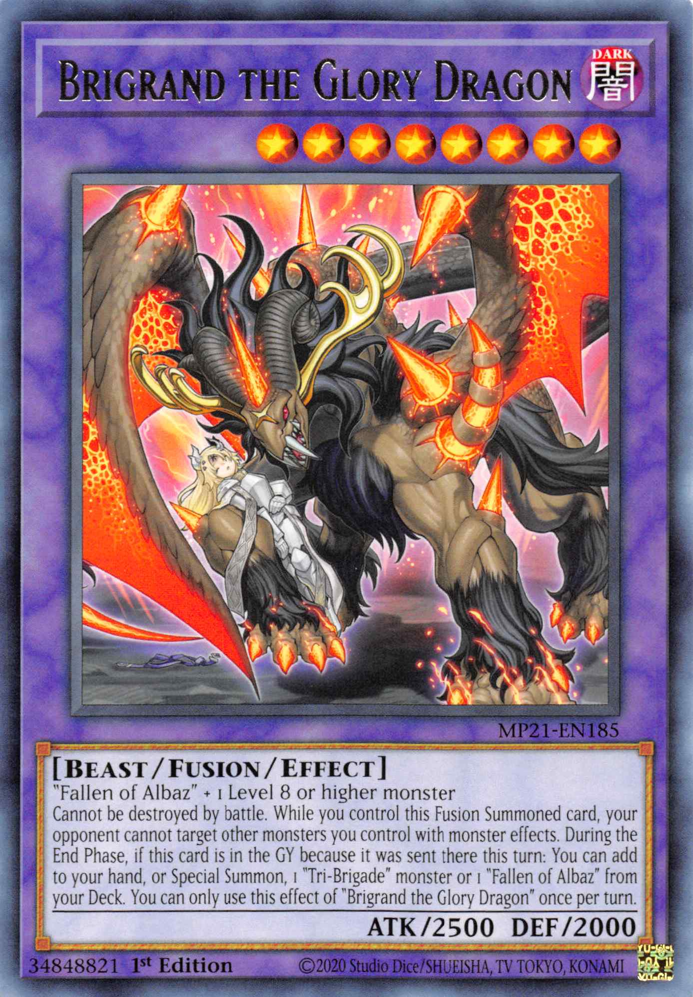 Brigrand the Glory Dragon [MP21-EN185] Rare | Pegasus Games WI