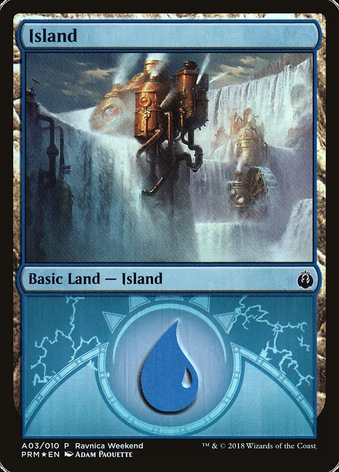 Island (A03) [Ravnica Allegiance Ravnica Weekend] | Pegasus Games WI