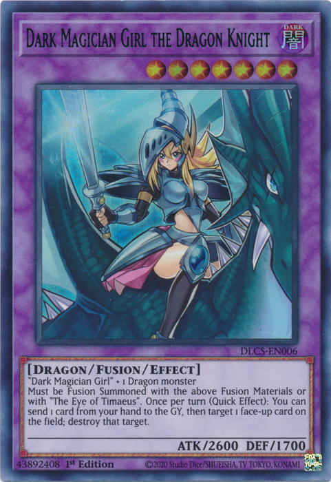 Dark Magician Girl the Dragon Knight (Blue) [DLCS-EN006] Ultra Rare | Pegasus Games WI