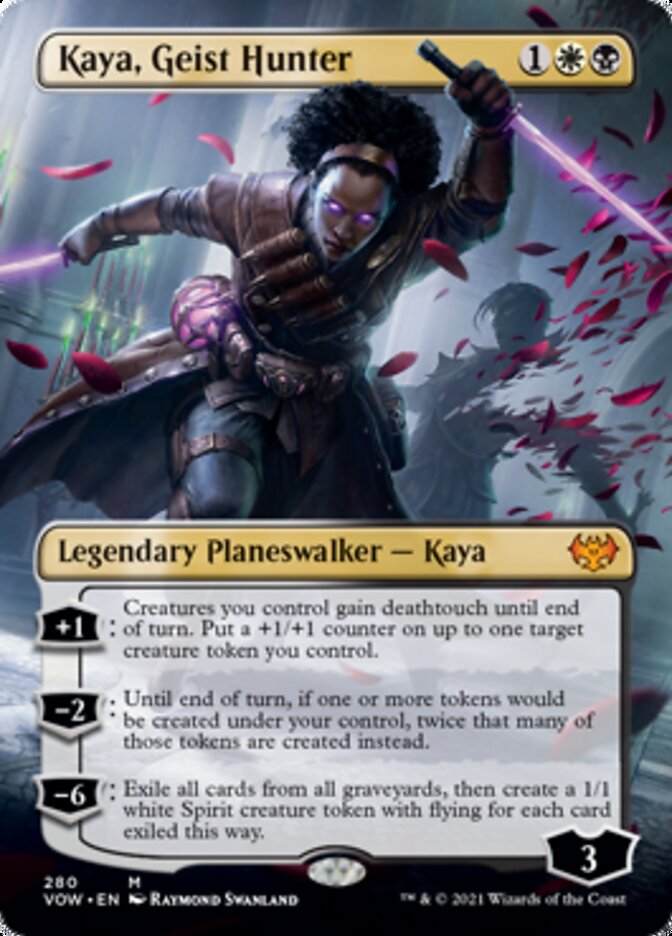 Kaya, Geist Hunter (Borderless) [Innistrad: Crimson Vow] | Pegasus Games WI