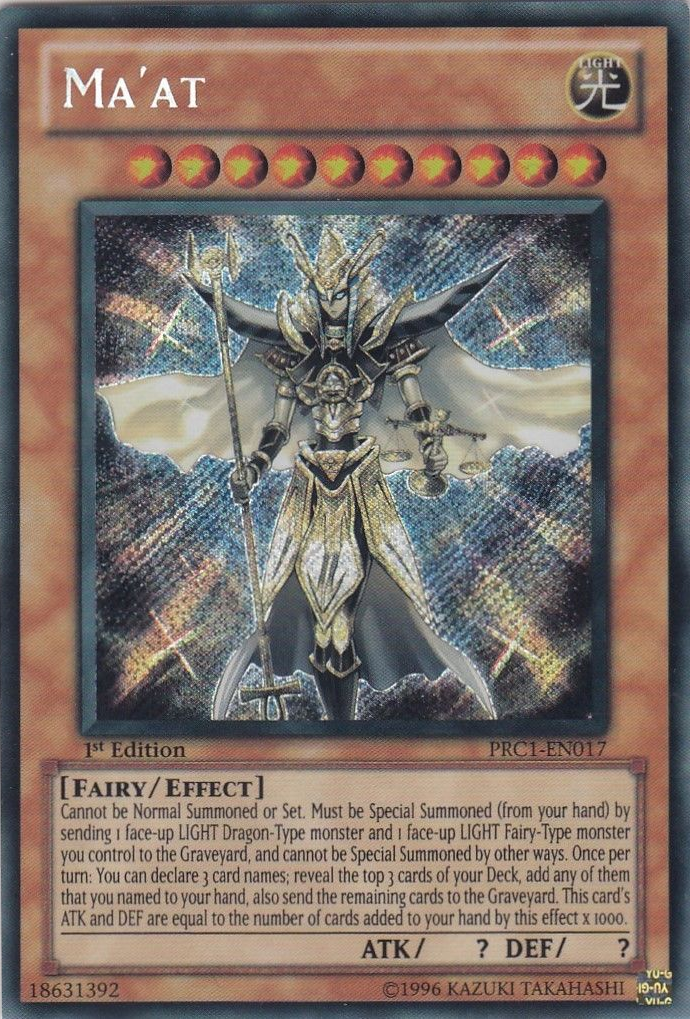 Ma'at [PRC1-EN017] Secret Rare | Pegasus Games WI