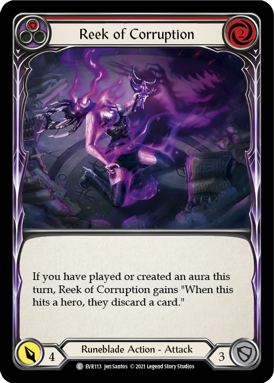 Reek of Corruption (Red) [EVR113] (Everfest)  1st Edition Rainbow Foil | Pegasus Games WI