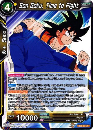 Son Goku, Time to Fight (Starter Deck - Rising Broly) [SD8-07] | Pegasus Games WI