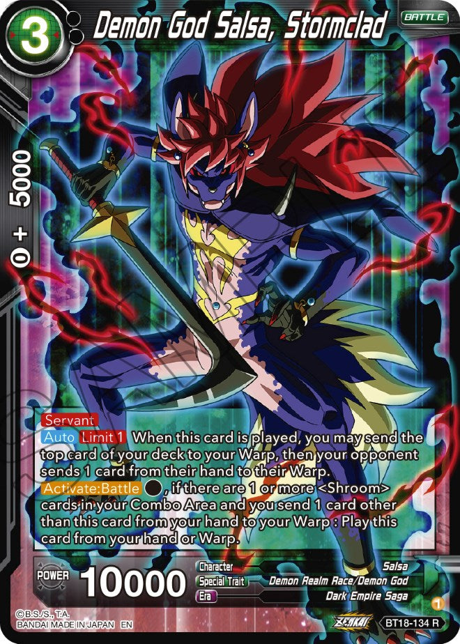 Demon God Salsa, Stormclad (BT18-134) [Dawn of the Z-Legends] | Pegasus Games WI