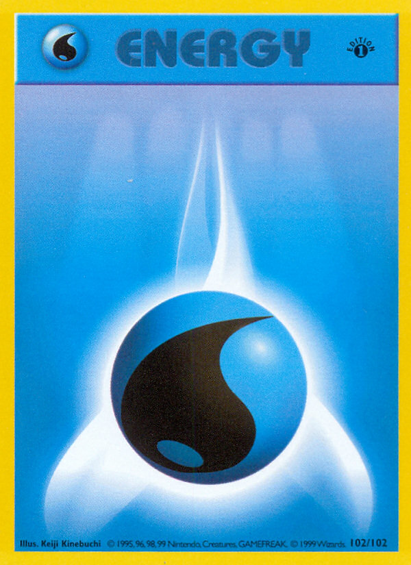 Water Energy (102/102) (Shadowless) [Base Set 1st Edition] | Pegasus Games WI