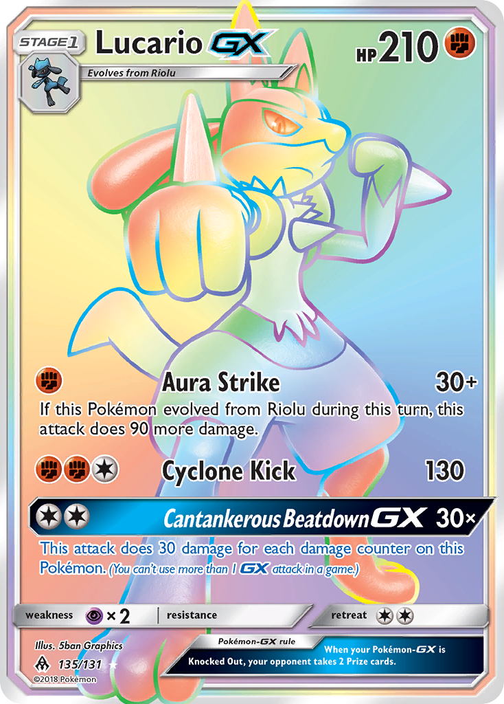 Lucario GX (135/131) [Sun & Moon: Forbidden Light] | Pegasus Games WI