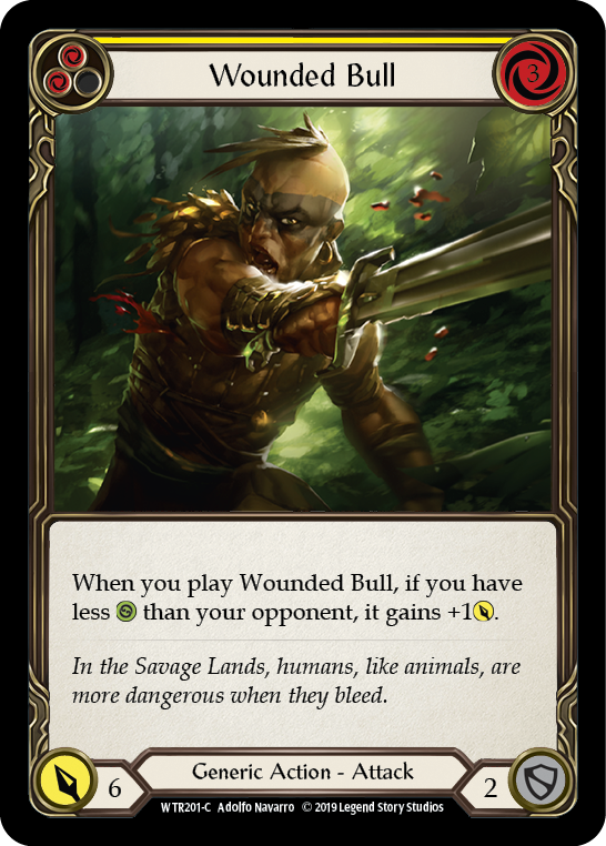 Wounded Bull (Yellow) [WTR201-C] Alpha Print Normal | Pegasus Games WI