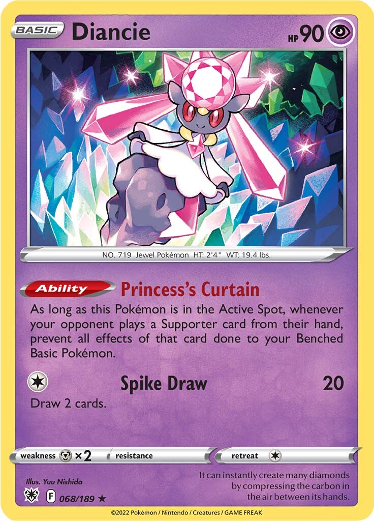 Diancie (068/189) [Sword & Shield: Astral Radiance] | Pegasus Games WI