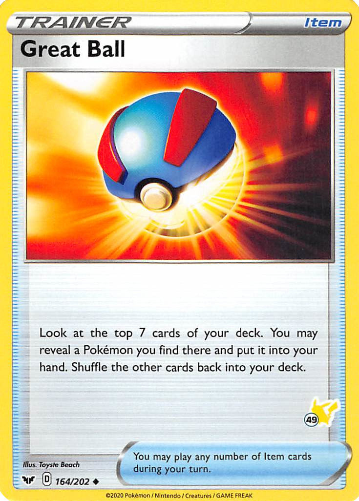 Great Ball (164/202) (Pikachu Stamp #49) [Battle Academy 2022] | Pegasus Games WI