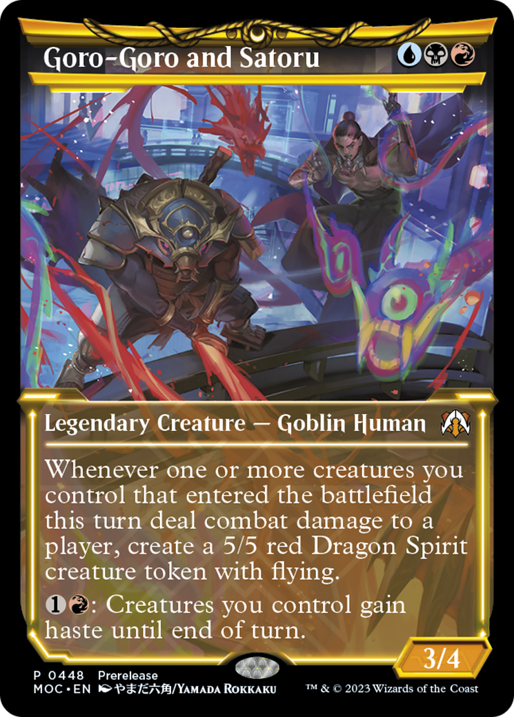 Goro-Goro and Satoru (Showcase Planar Booster Fun) [March of the Machine Commander Prerelease Promos] | Pegasus Games WI