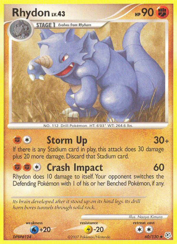 Rhydon (60/130) [Diamond & Pearl: Base Set] | Pegasus Games WI