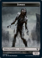 Zombie // Horror Double-Sided Token [Commander 2021 Tokens] | Pegasus Games WI