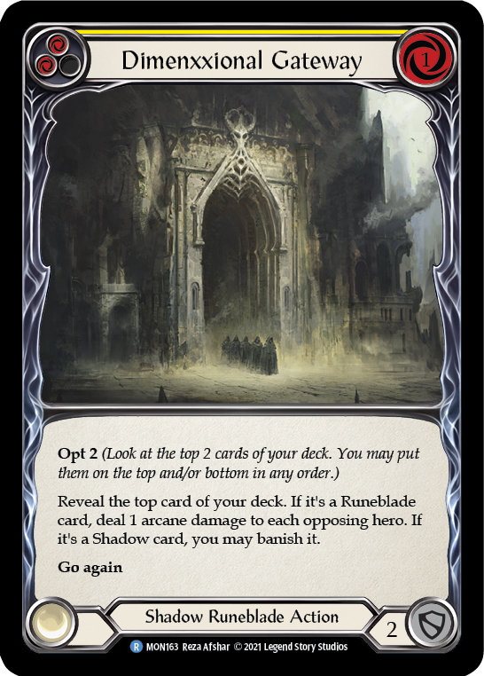 Dimenxxional Gateway (Yellow) (Rainbow Foil) [MON163-RF] 1st Edition Rainbow Foil | Pegasus Games WI