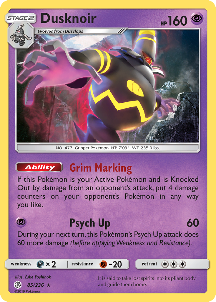 Dusknoir (85/236) [Sun & Moon: Cosmic Eclipse] | Pegasus Games WI