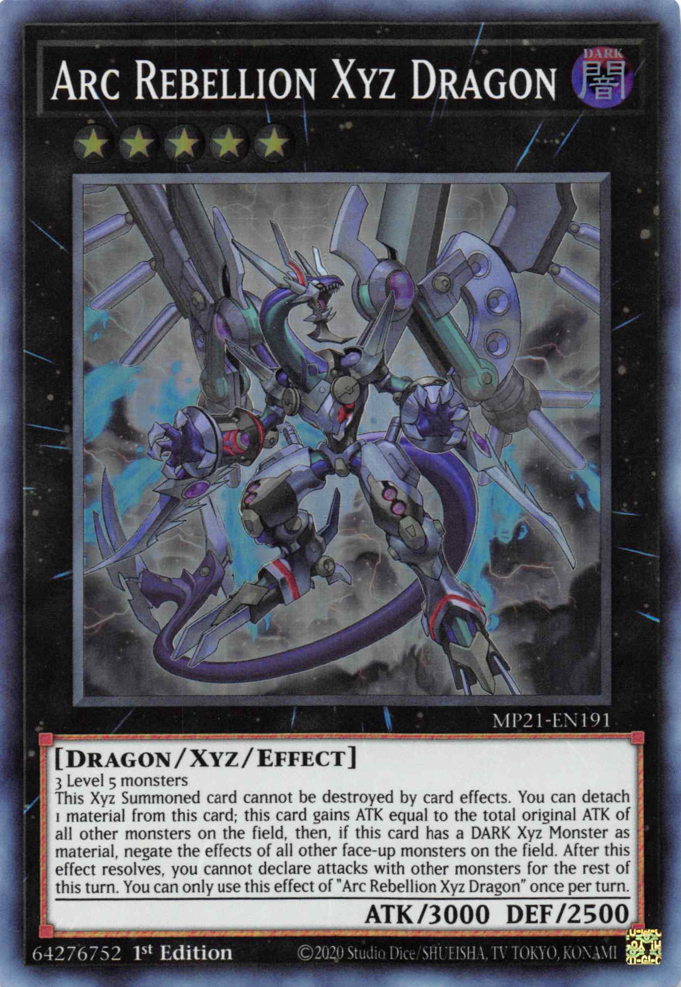 Arc Rebellion Xyz Dragon [MP21-EN191] Super Rare | Pegasus Games WI