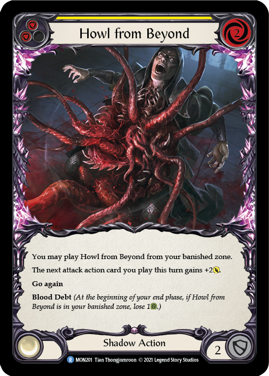 Howl from Beyond (Yellow) (Rainbow Foil) [MON201-RF] 1st Edition Rainbow Foil | Pegasus Games WI