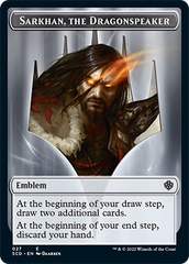 Sarkhan, the Dragonspeaker // Sarkhan, the Dragonspeaker Double-Sided Token [Starter Commander Decks] | Pegasus Games WI