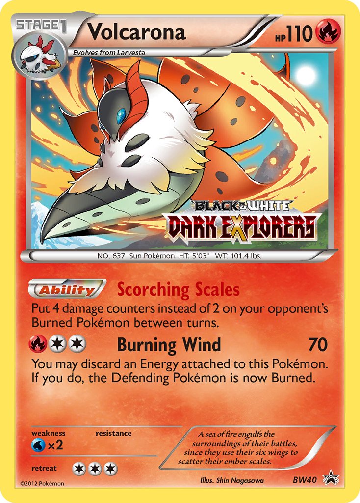 Volcarona (BW40) (Staff Prerelease Promo) [Black & White: Black Star Promos] | Pegasus Games WI