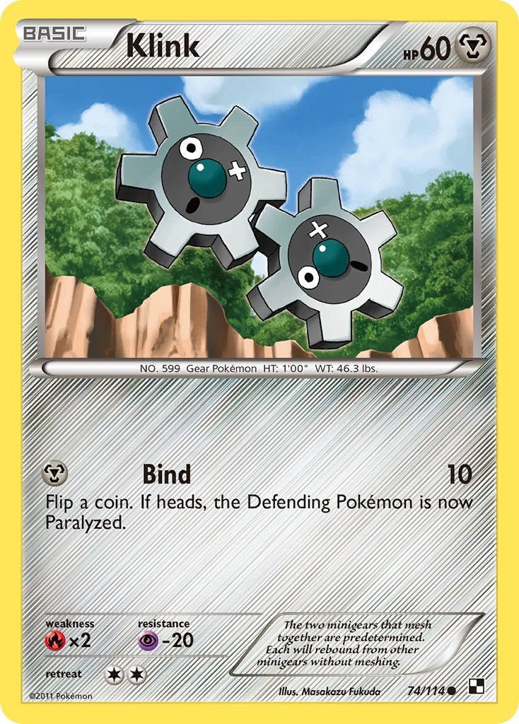 Klink (74/114) (Cracked Ice Holo) (Blister Exclusive) [Black & White: Base Set] | Pegasus Games WI