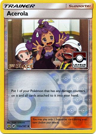 Acerola (112a/147) (League Promo 1st Place) [Sun & Moon: Burning Shadows] | Pegasus Games WI