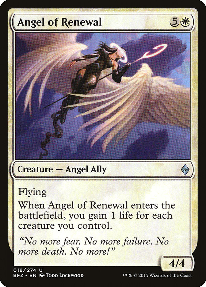 Angel of Renewal [Battle for Zendikar] | Pegasus Games WI