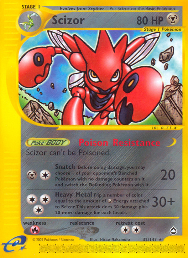 Scizor (32/147) [Aquapolis] | Pegasus Games WI