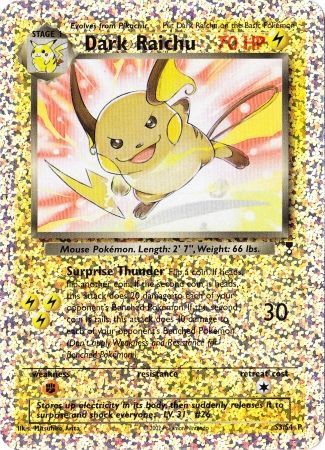 Dark Raichu (S3/S4) [Box Topper] | Pegasus Games WI