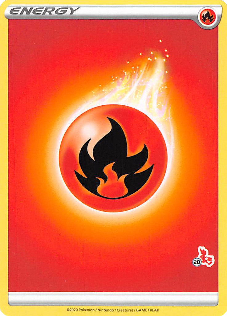 Fire Energy (Cinderace Stamp #20) [Battle Academy 2022] | Pegasus Games WI