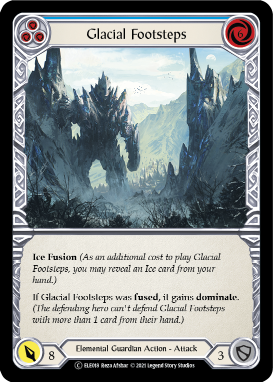 Glacial Footsteps (Blue) [U-ELE018] Unlimited Rainbow Foil | Pegasus Games WI