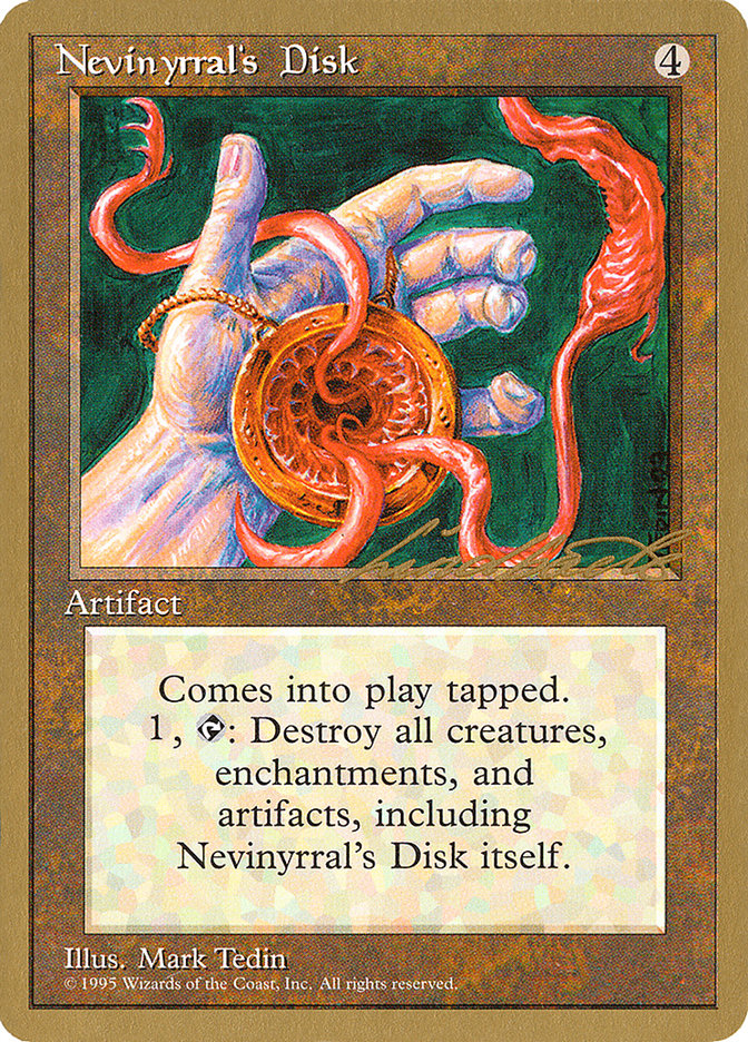 Nevinyrral's Disk (Leon Lindback) [Pro Tour Collector Set] | Pegasus Games WI