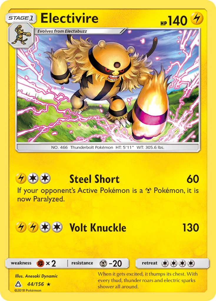 Electivire (44/156) [Sun & Moon: Ultra Prism] | Pegasus Games WI